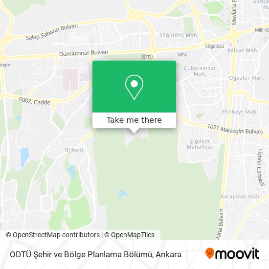 ODTÜ Şehir ve Bölge Planlama Bölümü map