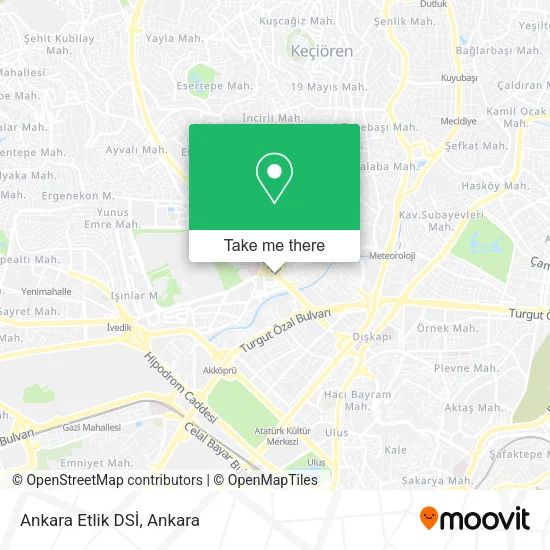 Ankara Etlik DSİ map