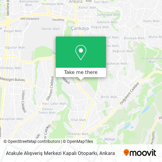 Atakule Alışveriş Merkezi Kapalı Otoparkı map