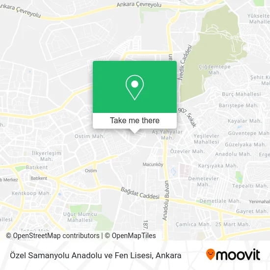 Özel Samanyolu Anadolu ve Fen Lisesi map