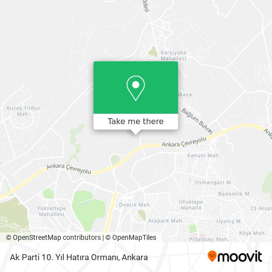 Ak Parti 10. Yıl Hatıra Ormanı map