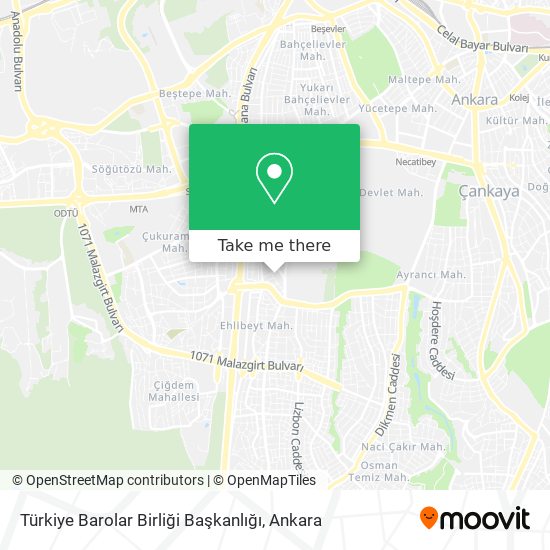 Türkiye Barolar Birliği Başkanlığı map