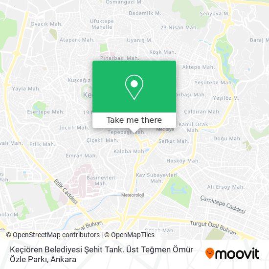 Keçiören Belediyesi Şehit Tank. Üst Teğmen Ömür Özle Parkı map