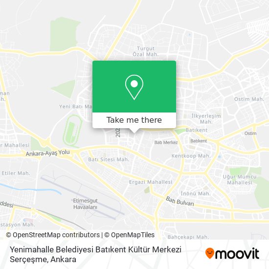 Yenimahalle Belediyesi Batıkent Kültür Merkezi Serçeşme map