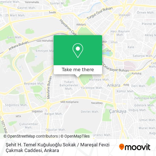 Şehit H. Temel Kuğuluoğlu Sokak / Mareşal Fevzi Çakmak Caddesi map
