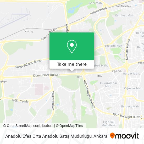 Anadolu Efes Orta Anadolu Satış Müdürlüğü map