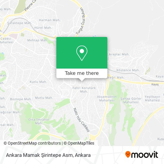 Ankara Mamak Şirintepe Asm map