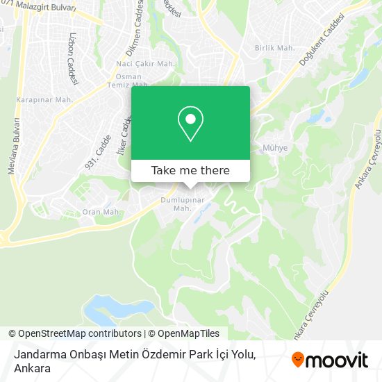 Jandarma Onbaşı Metin Özdemir Park İçi Yolu map