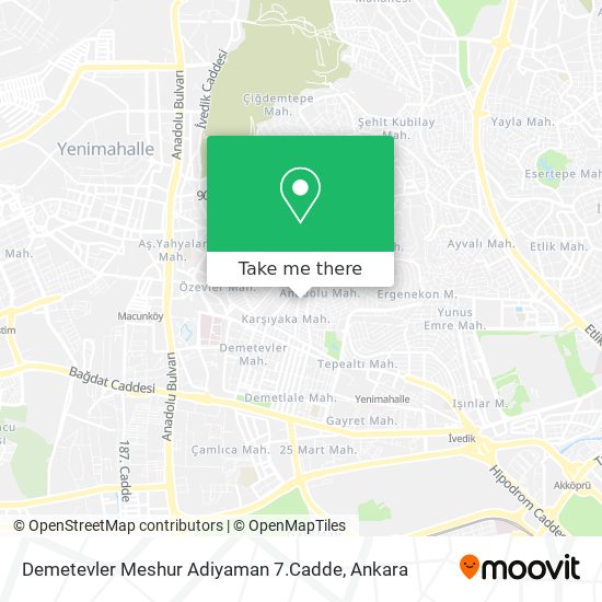 Demetevler Meshur Adiyaman 7.Cadde map