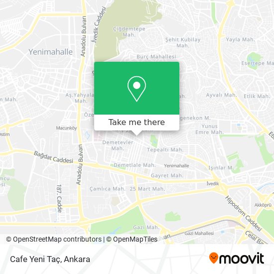 Cafe Yeni Taç map