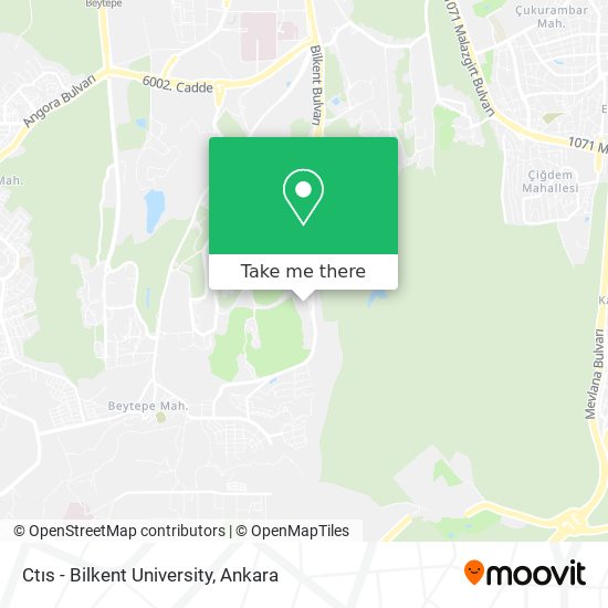 Ctıs - Bilkent University map