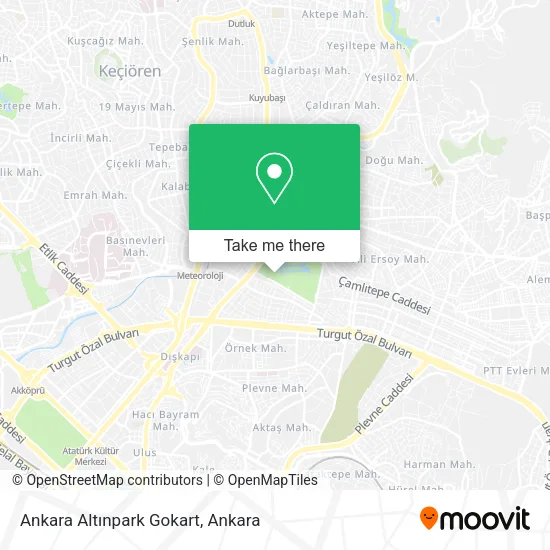 Ankara Altınpark Gokart map