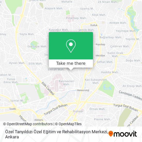 Özel Tanyıldızı Özel Eğitim ve Rehabilitasyon Merkezi map