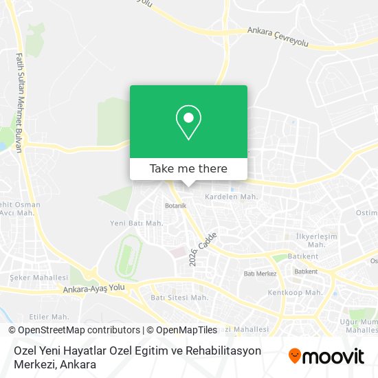 Ozel Yeni Hayatlar Ozel Egitim ve Rehabilitasyon Merkezi map