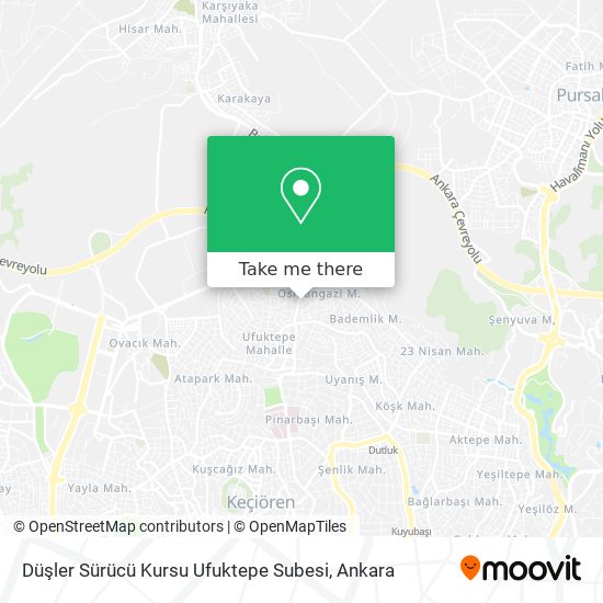 Düşler Sürücü Kursu Ufuktepe Subesi map