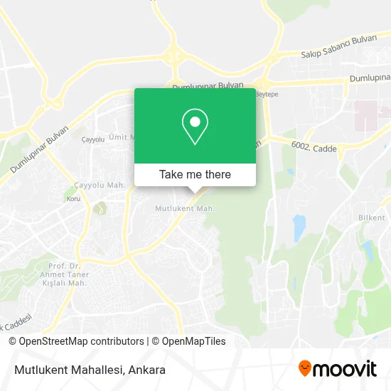 Mutlukent Mahallesi map