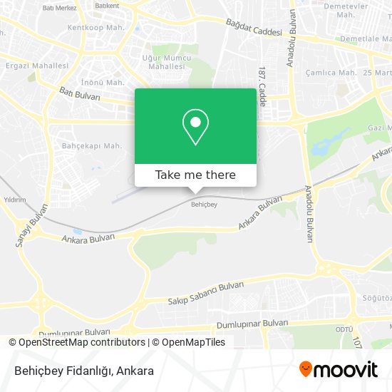 Behiçbey Fidanlığı map
