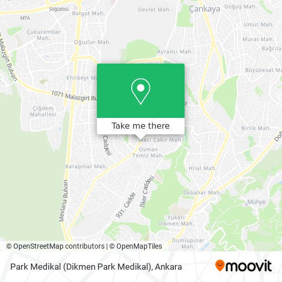 Park Medikal (Dikmen Park Medikal) map