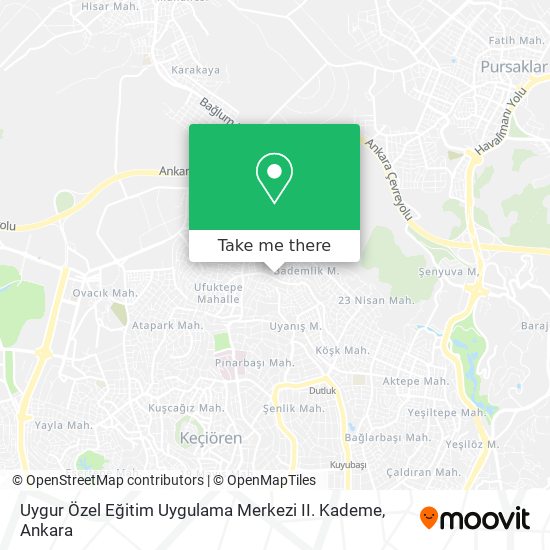 Uygur Özel Eğitim Uygulama Merkezi II. Kademe map