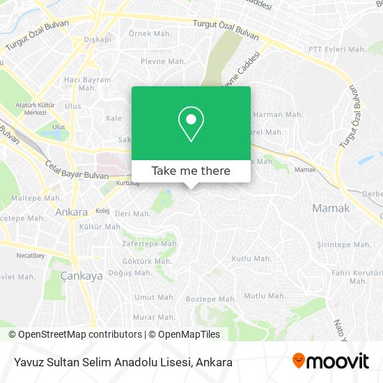 Yavuz Sultan Selim Anadolu Lisesi map