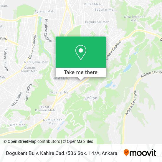 Doğukent Bulv. Kahire Cad. / 536 Sok. 14 / A map