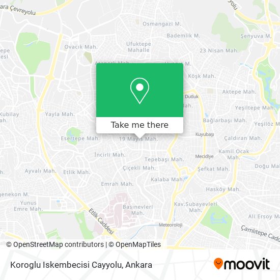 Koroglu Iskembecisi Cayyolu map