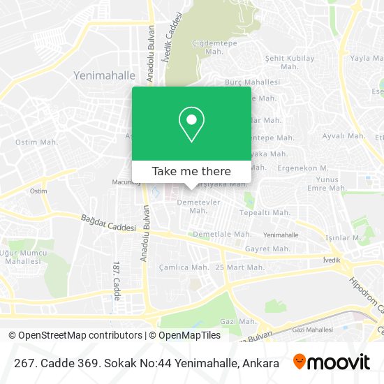 267. Cadde 369. Sokak No:44 Yenimahalle map