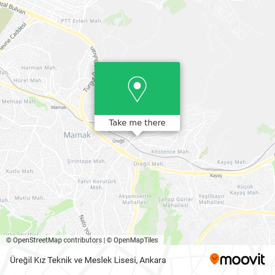 Üreğil Kız Teknik ve Meslek Lisesi map