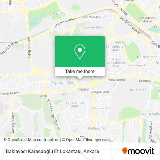 Baklavacı Karacaoğlu Et Lokantası map