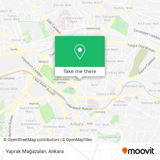 Yaprak Mağazaları map