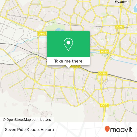 Seven Pide Kebap, Seven Sokak, 71 06936 Mareşal Çakmak, Ankara map