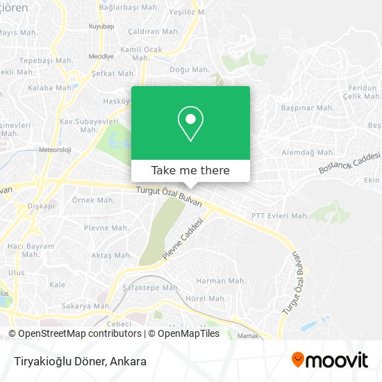 Tiryakioğlu Döner map