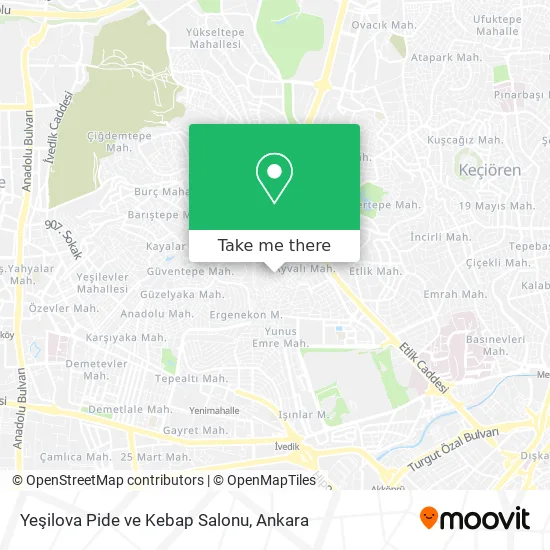 Yeşilova Pide ve Kebap Salonu map