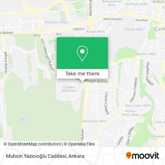 Muhsin Yazıcıoğlu Caddesi map