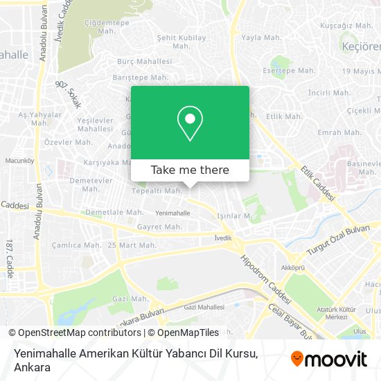 Yenimahalle Amerikan Kültür Yabancı Dil Kursu map