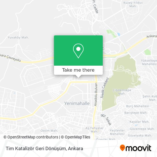 Tim Katalizör Geri Dönüşüm map