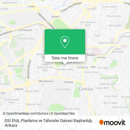 DSİ Etüt, Planlama ve Tahsisler Dairesi Başkanlığı map