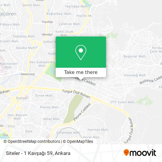 Siteler - 1 Kavşağı 59 map