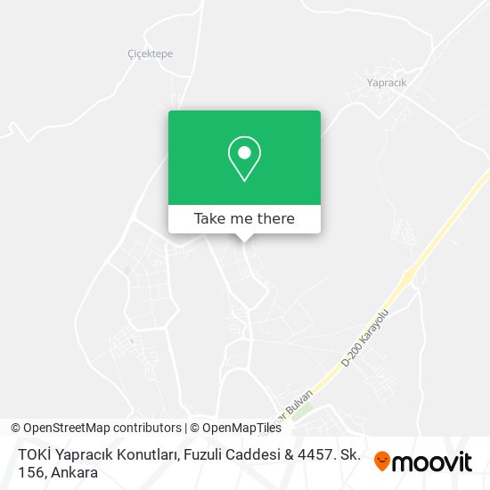 TOKİ Yapracık Konutları, Fuzuli Caddesi & 4457. Sk. 156 map