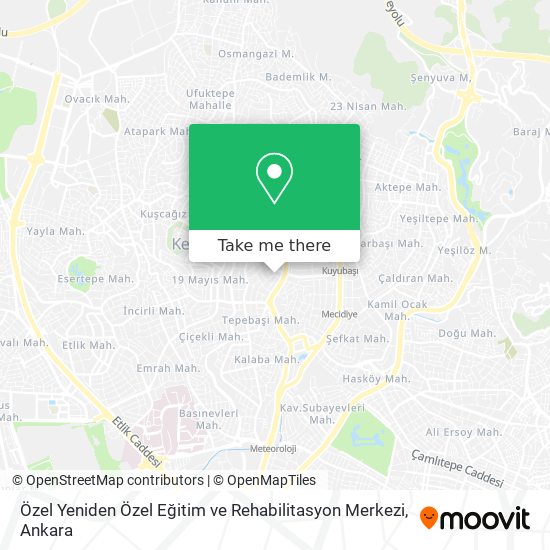 Özel Yeniden Özel Eğitim ve Rehabilitasyon Merkezi map