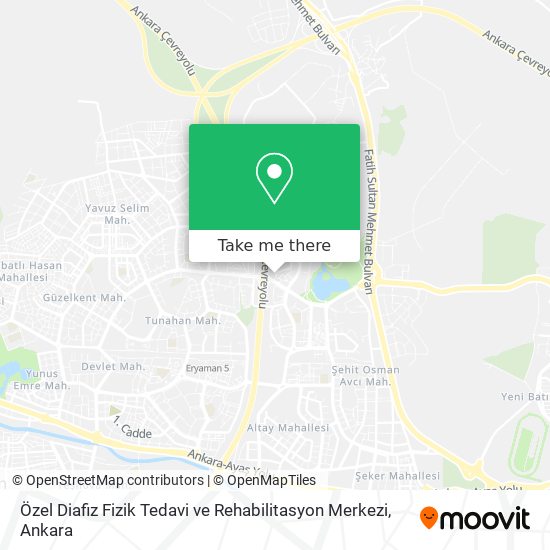 Özel Diafiz Fizik Tedavi ve Rehabilitasyon Merkezi map