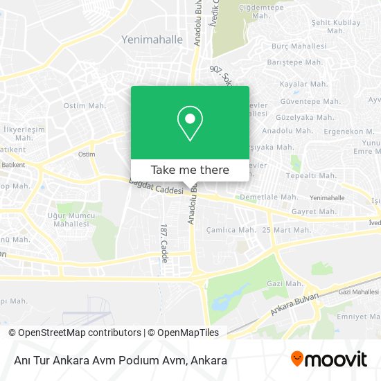 Anı Tur Ankara Avm Podıum Avm map