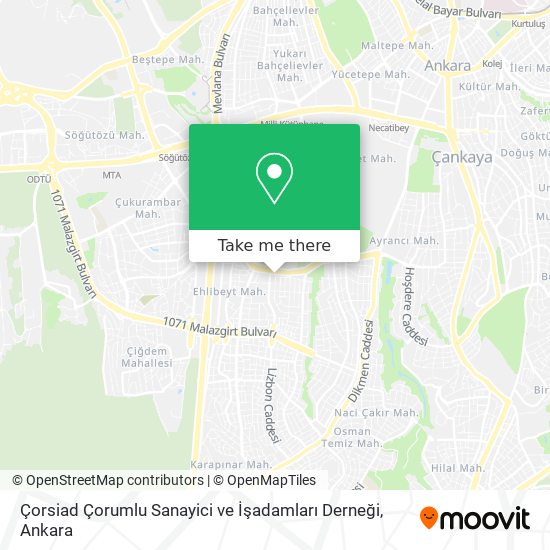 Çorsiad Çorumlu Sanayici ve İşadamları Derneği map