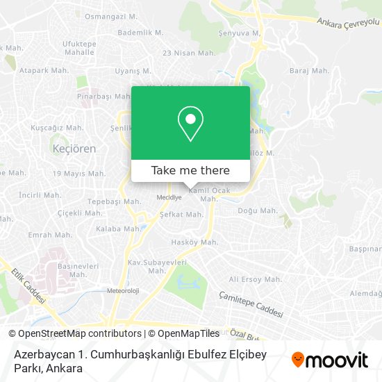 Azerbaycan 1. Cumhurbaşkanlığı Ebulfez Elçibey Parkı map