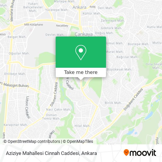 Aziziye Mahallesi Cinnah Caddesi map