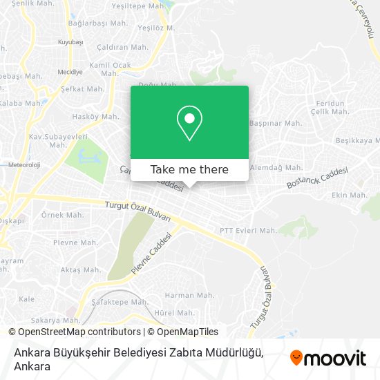 Ankara Büyükşehir Belediyesi Zabıta Müdürlüğü map