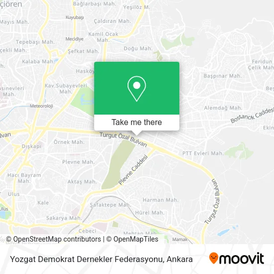Yozgat Demokrat Dernekler Federasyonu map