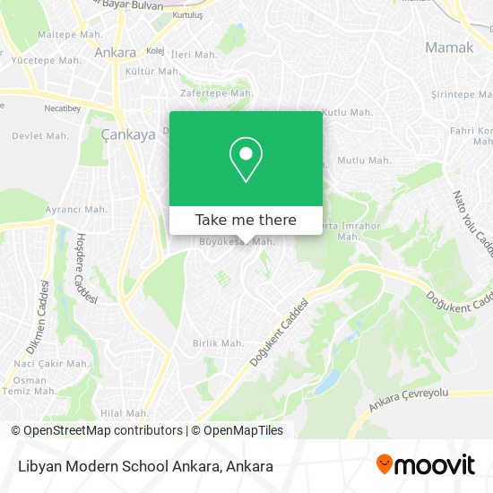 Libyan Modern School Ankara map