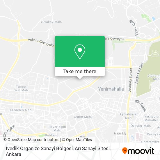 İvedik Organize Sanayi Bölgesi, Arı Sanayi Sitesi map