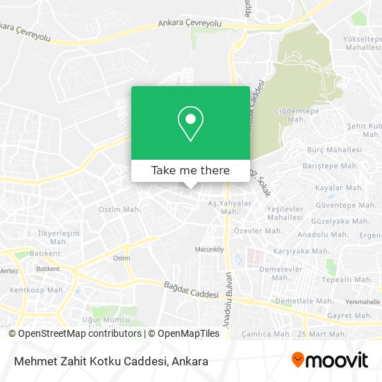 Mehmet Zahit Kotku Caddesi map